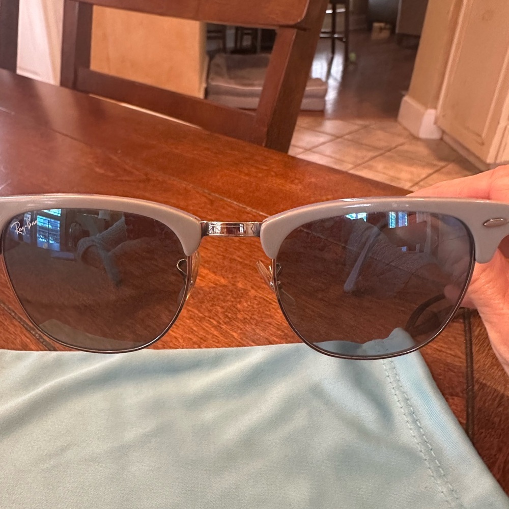 Custom Ray-Ban Clubmaster Gray Sunglasses for Women